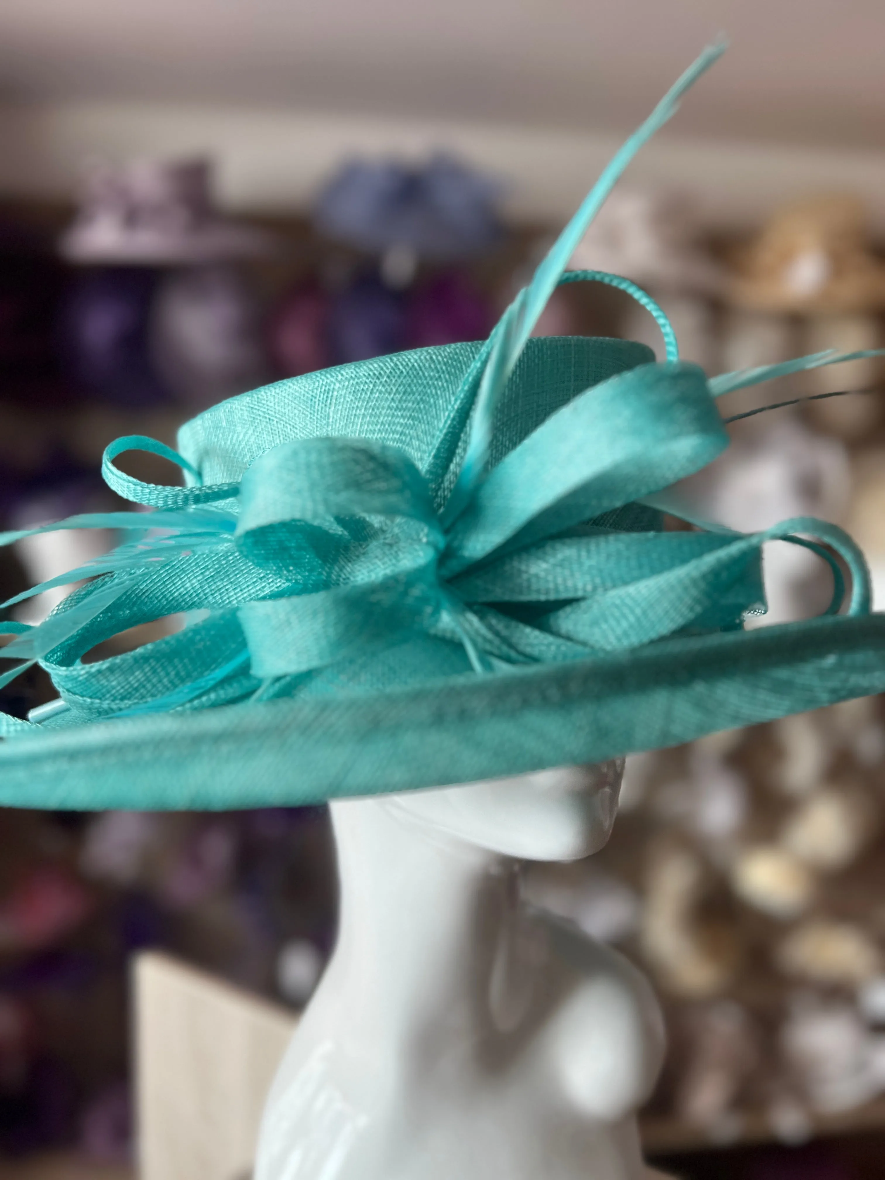 Classic Sinamay Peacock Wedding Hat
