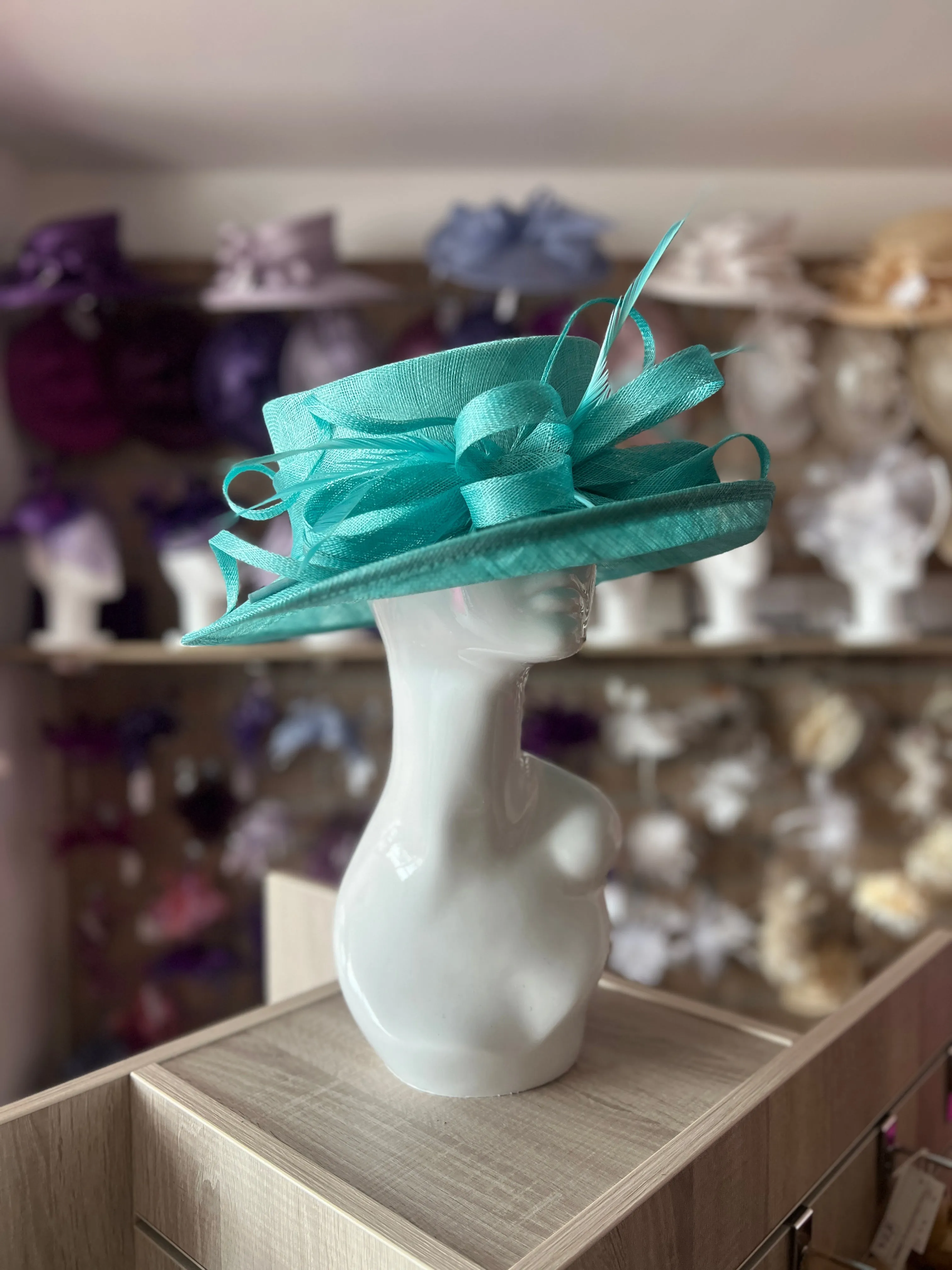 Classic Sinamay Peacock Wedding Hat