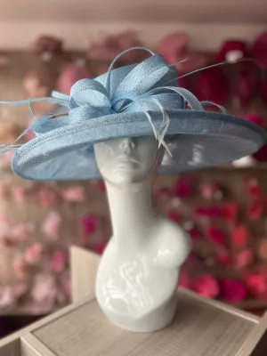 Classic Sinamay Powder Blue Wedding Hat