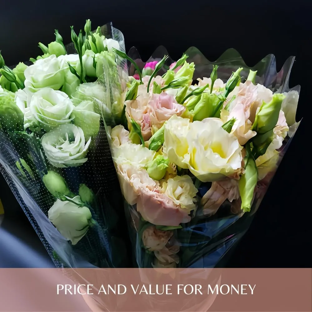 Clear Flower Bags For Bouquets Waterproof And Durable Bouquet Sleeves For Florists, Flower Cellophane Bags For Florist Arrangements Supplies, 12x3x16 Inch, 100 Counts（M)