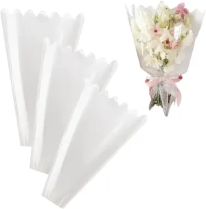Clear Flower Bags For Bouquets Waterproof And Durable Bouquet Sleeves For Florists, Flower Cellophane Bags For Florist Arrangements Supplies, 12x3x16 Inch, 100 Counts（M)