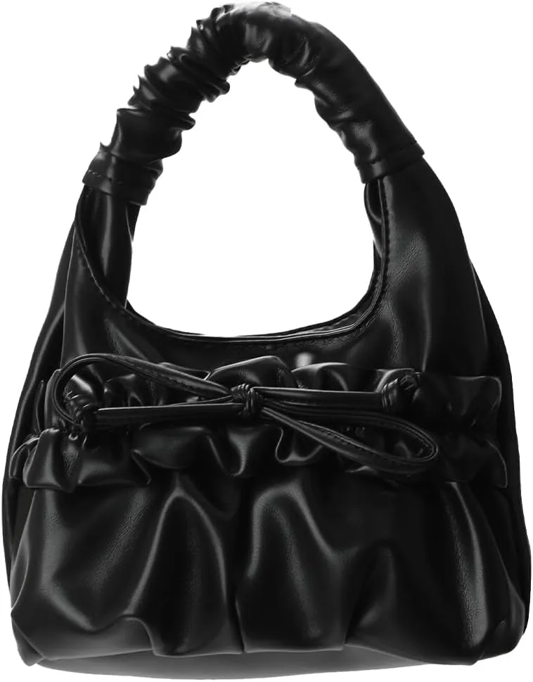 Cloud Bag Top Handbag for Women PU Leather Clutch Purses Bow Underarm Bag Shoulder Bag Cute Crossbody Bags