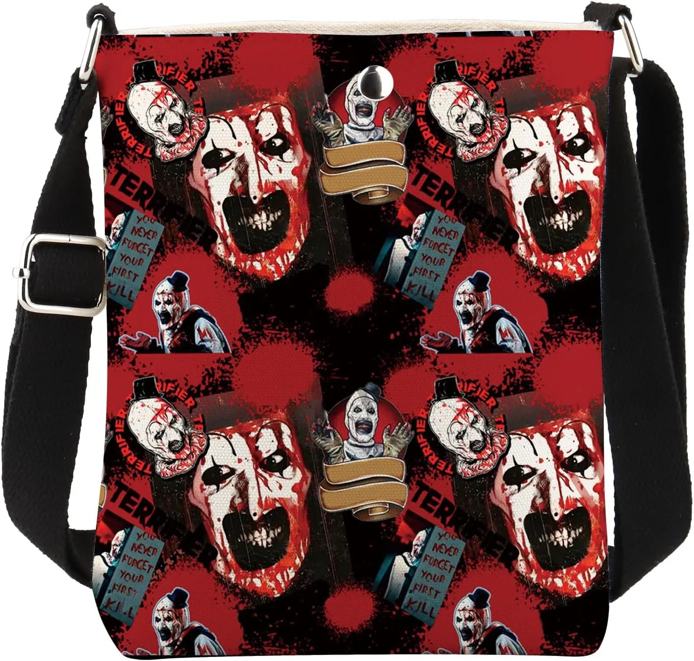 Clown Movie Crossbody Bag Movie Fans Gifts Horror Movie Lover Gift Clown Movie Art Merch