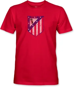 Club Atletico de Madrid Color Badge Premium Cotton T-Shirt - Red