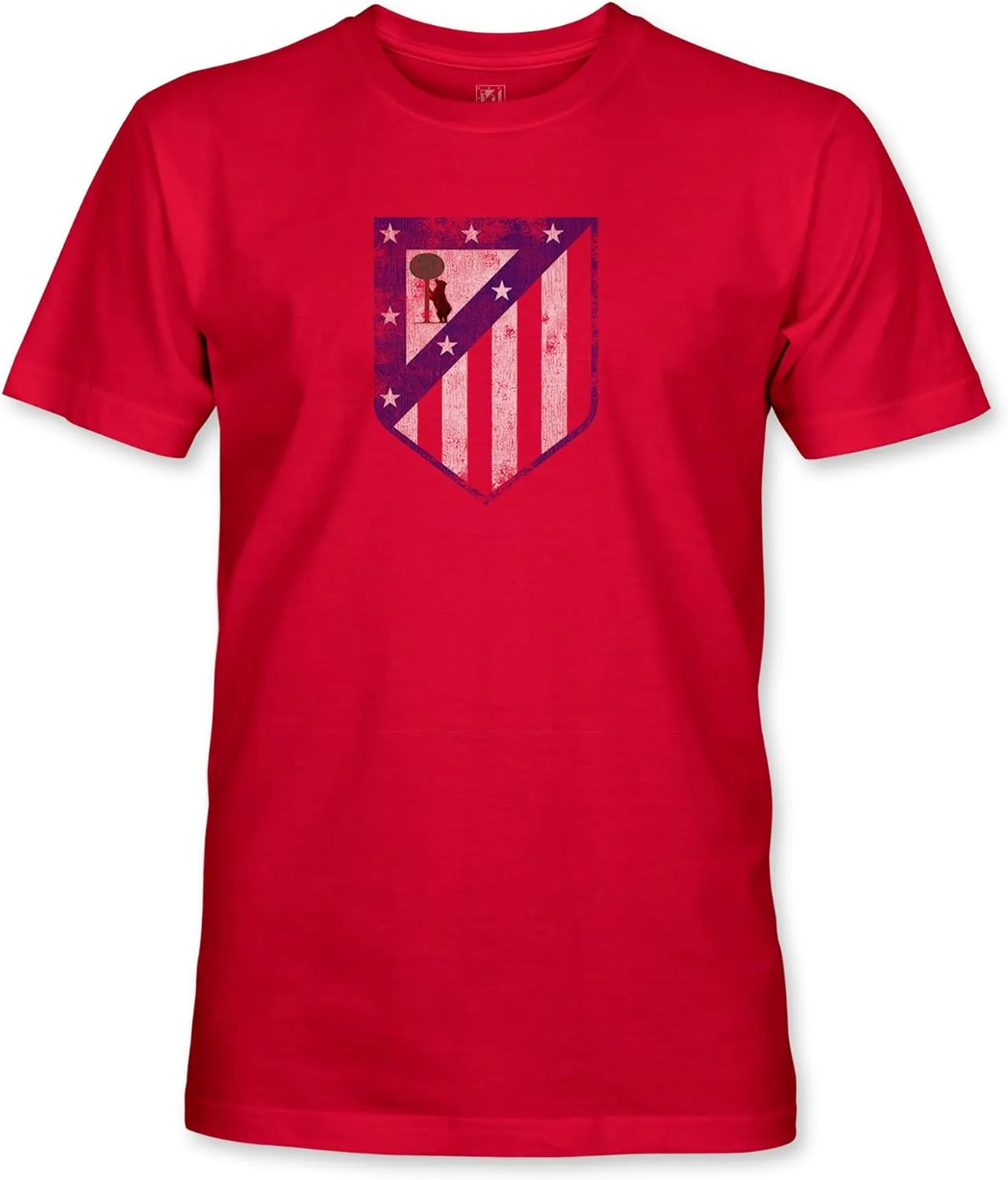 Club Atletico de Madrid Color Badge Premium Cotton T-Shirt - Red