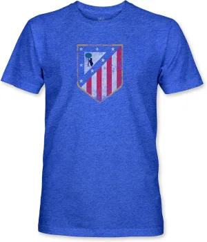 Club Atletico de Madrid Color Badge Vintage Triblend T-Shirt - Royal