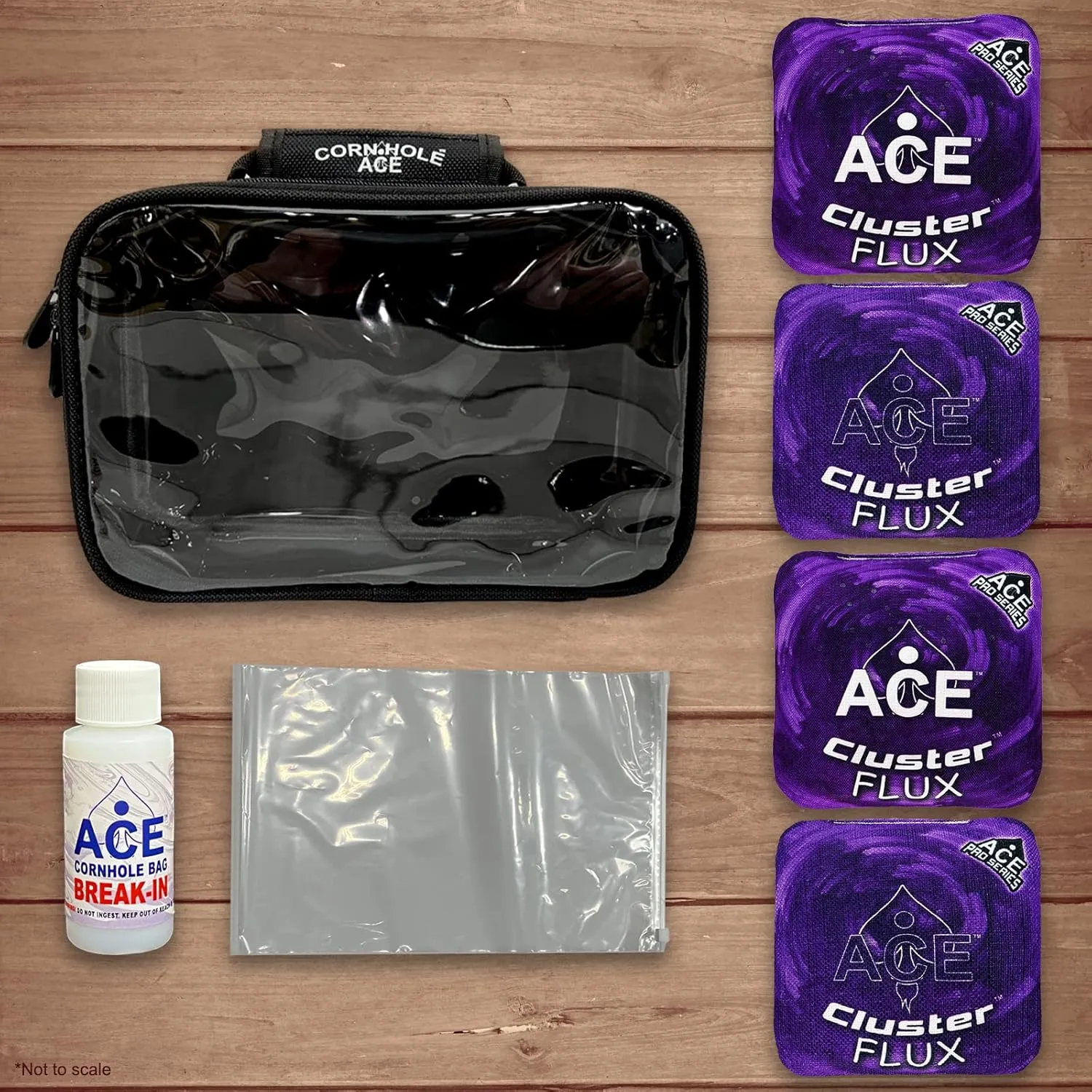 Cluster Flux | ACE Pro Cornhole Bags   PRO Kits | Cluster Pad Technology | Dual Sided Slick Stick All Weather | Optional Bag Break in and Carrying Case | Set of 4