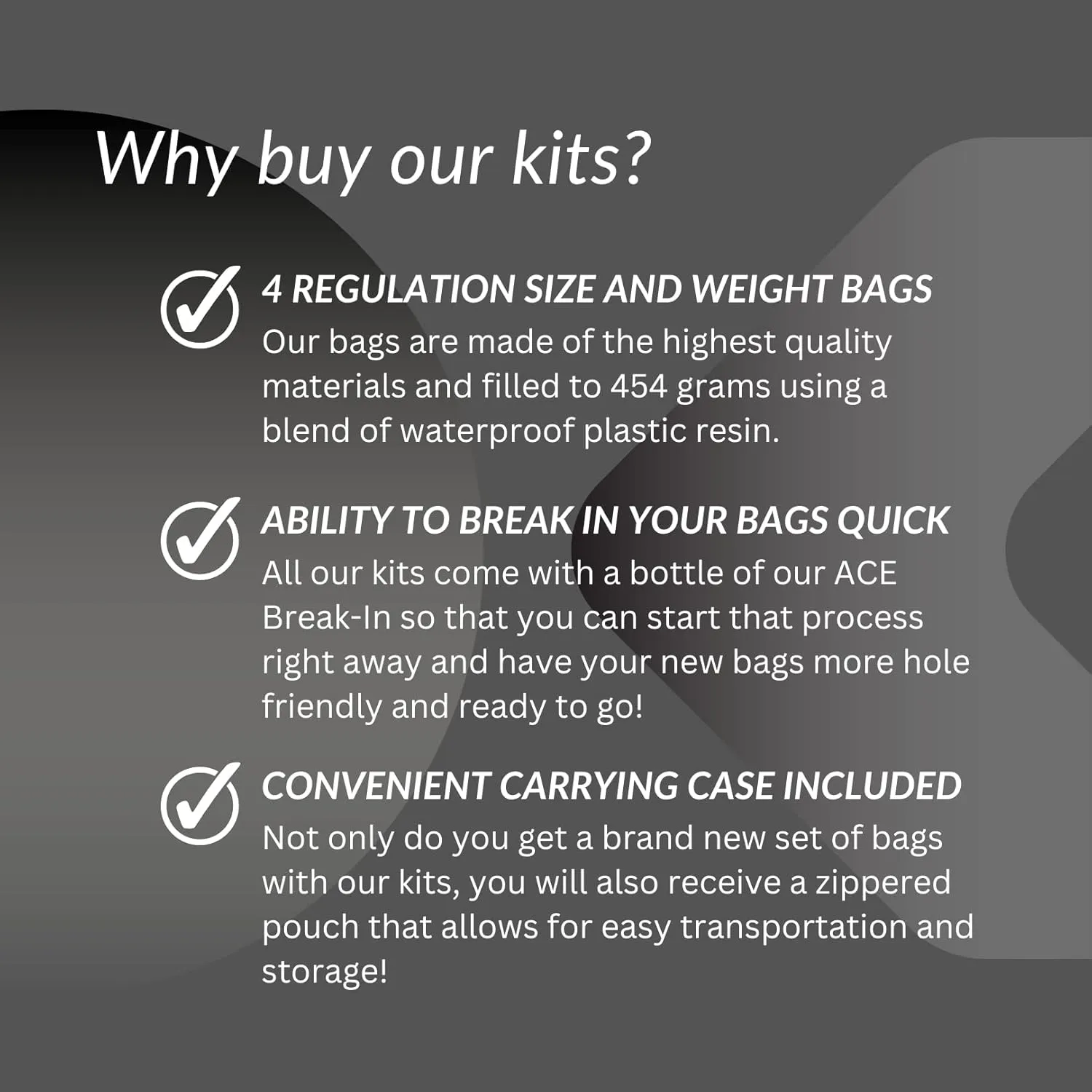 Cluster Flux | ACE Pro Cornhole Bags   PRO Kits | Cluster Pad Technology | Dual Sided Slick Stick All Weather | Optional Bag Break in and Carrying Case | Set of 4
