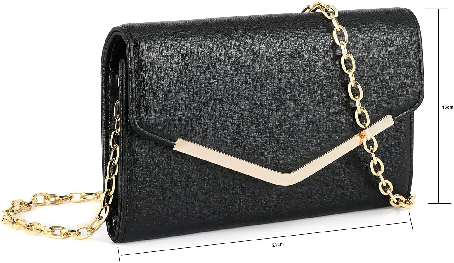 Clutch Purse Evening Bag for Women，Envelope Handbag With Detachable Chain