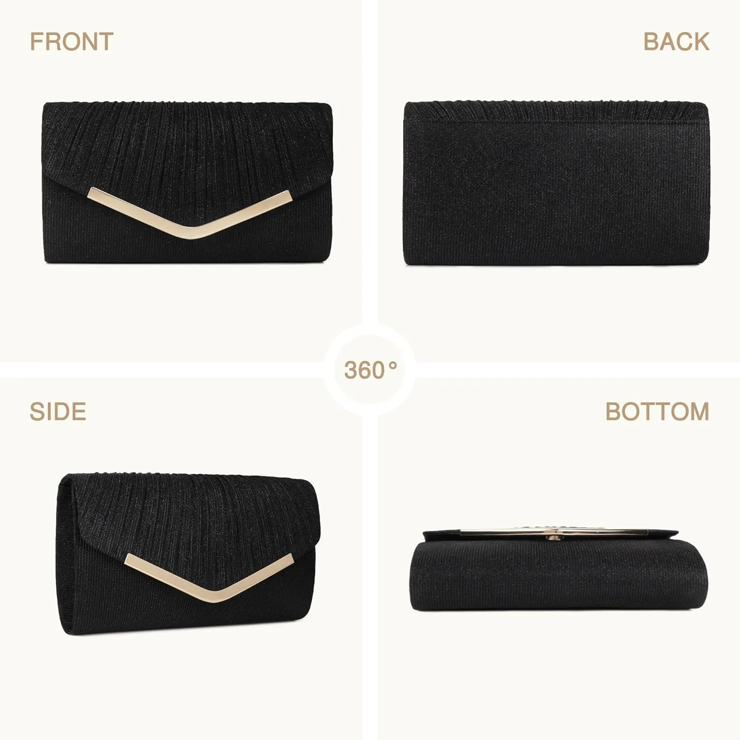 Clutch Purses for Women Evening Envelope Bag Crossbody Shoulder Handbags for Formal Wedding Party Cocktail Prom