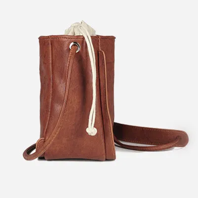 CM-BG112931 Women Casual Seoul Style Drawstring PU Square Shoulder Bag - Brown