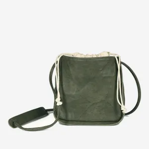 CM-BG112931 Women Casual Seoul Style Drawstring PU Square Shoulder Bag - Green