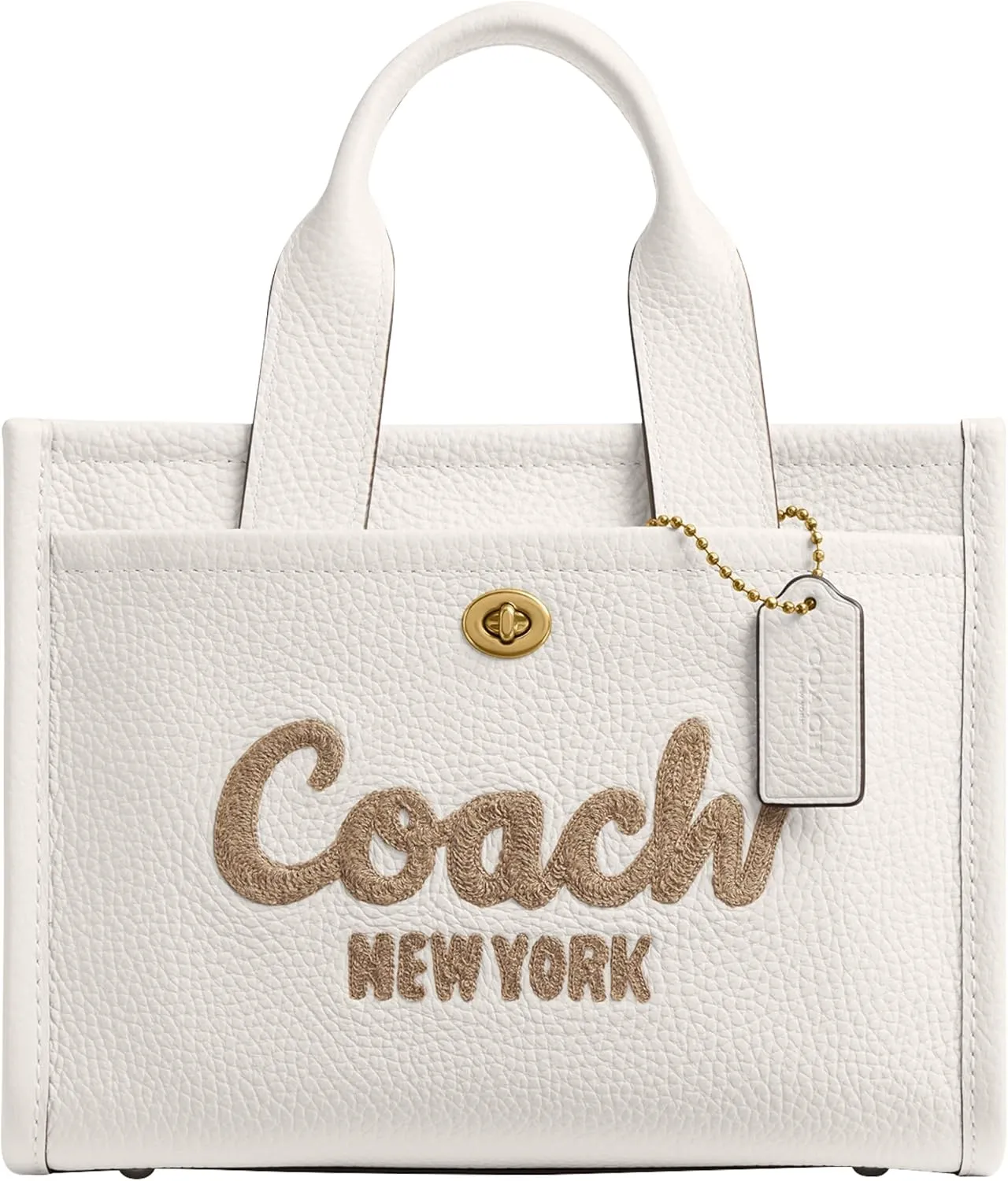 Coach Bubble Leather Cargo Tote 26, B4/Chalk