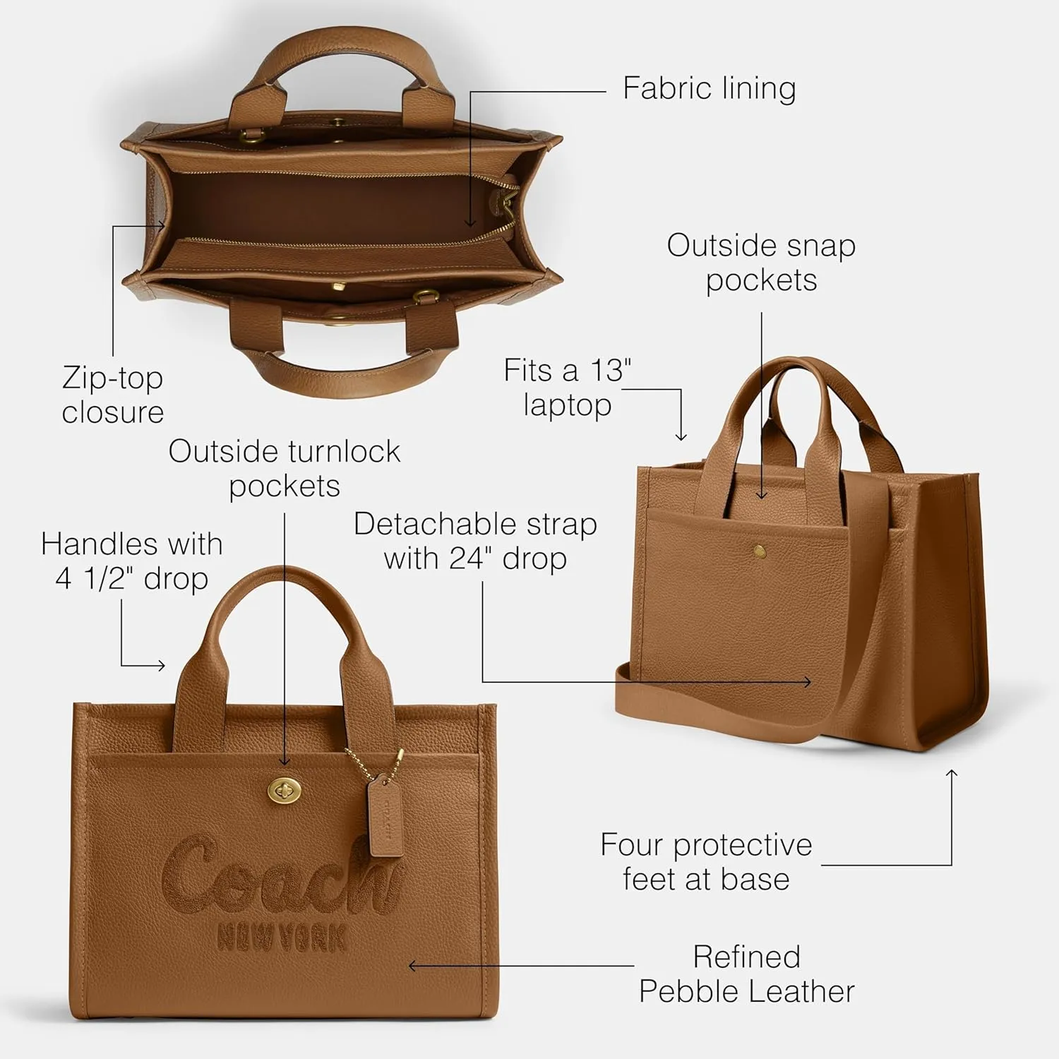 Coach Bubble Leather Cargo Tote