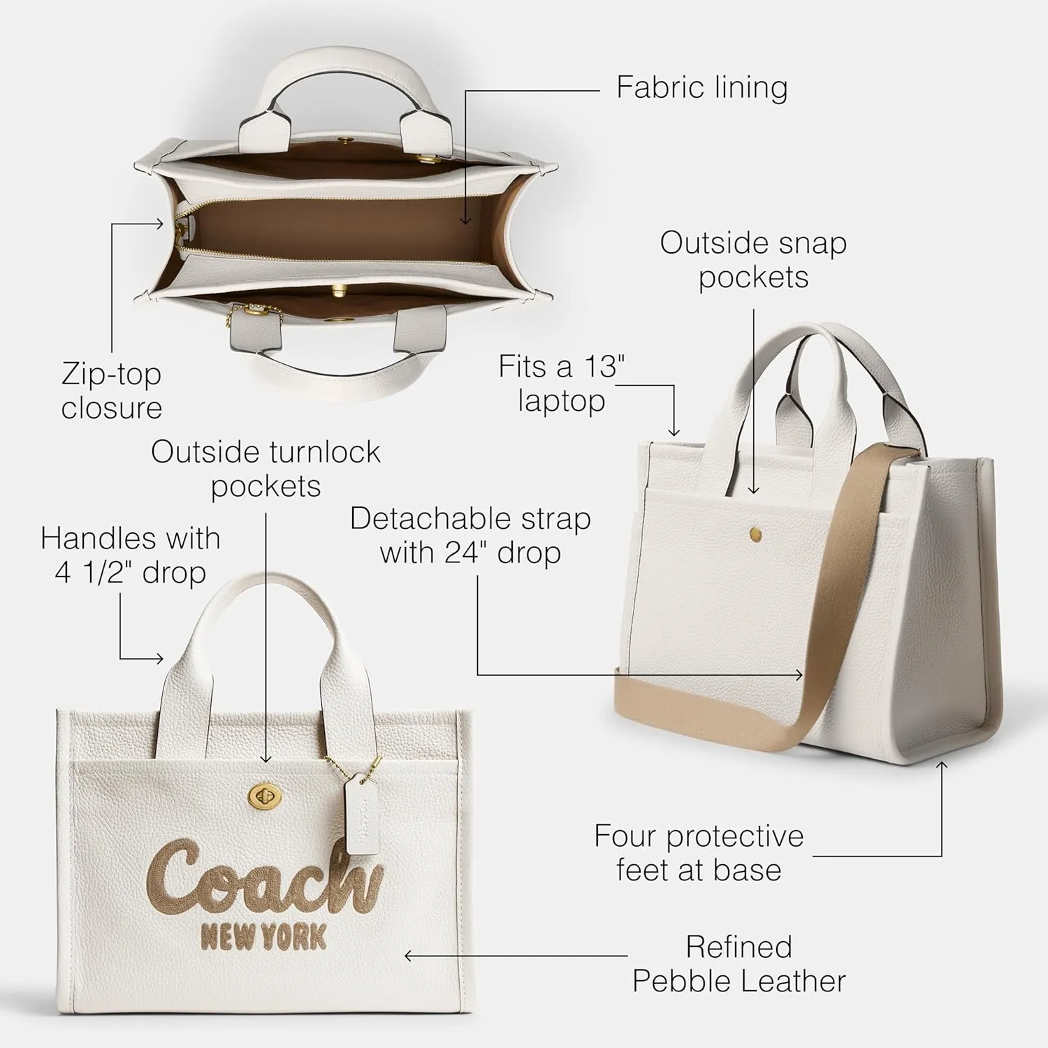 Coach Bubble Leather Cargo Tote