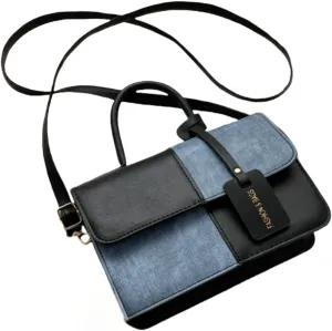 Color-Block Crossbody Bags for Women, Pu Cross Body Purses Cute Designer Handbags Shoulder Bag Medium Size