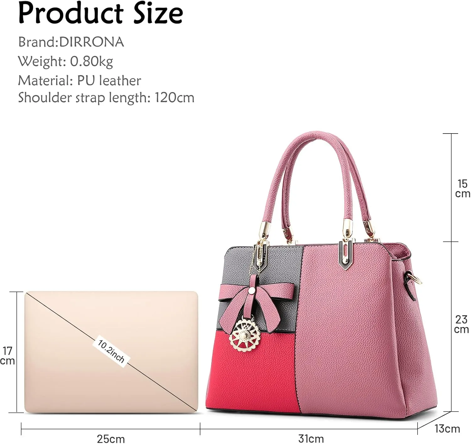 Color Block Women Handbag Elegant Womens Shoulder Bag Crossbody Bag