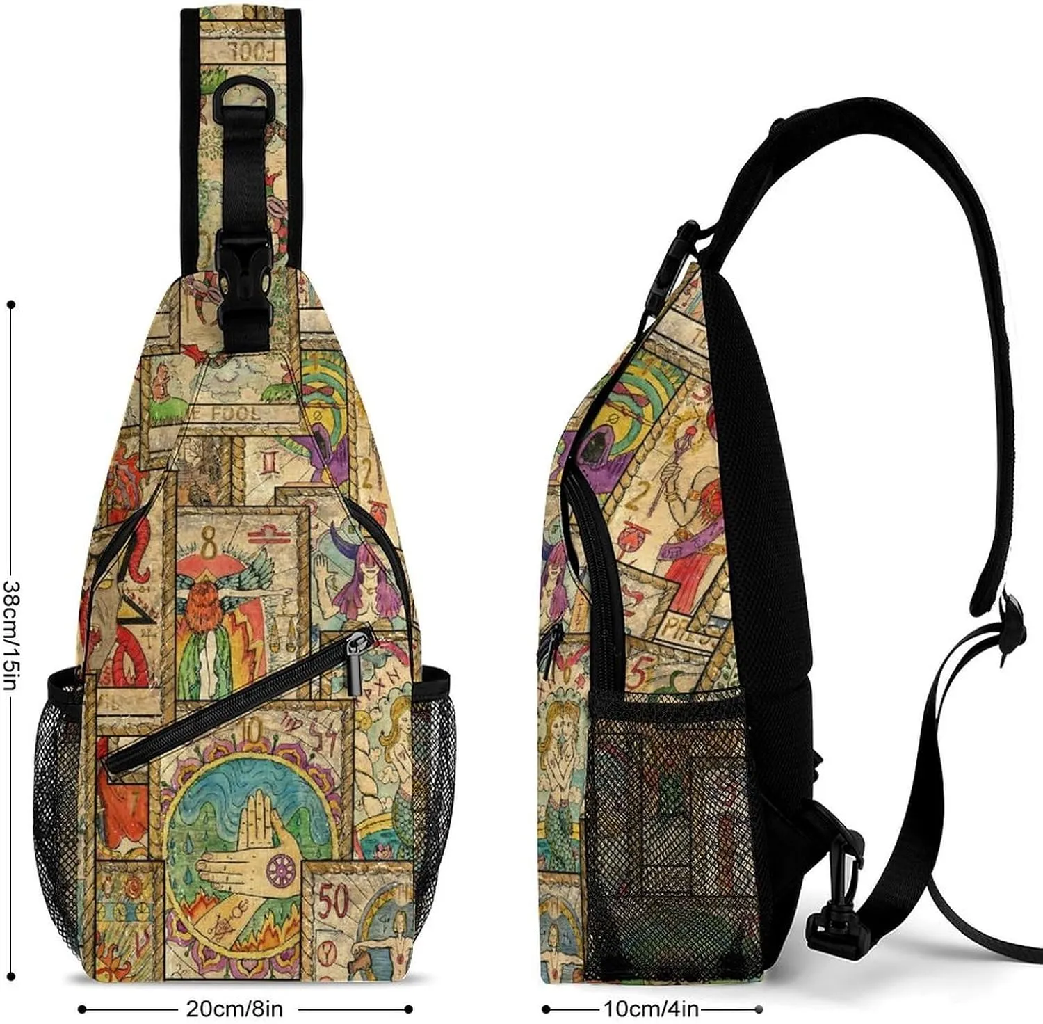 Color Skull Versatile And Convenient Multipurpose Crossbody Bag - Perfect for Travel And Hiking