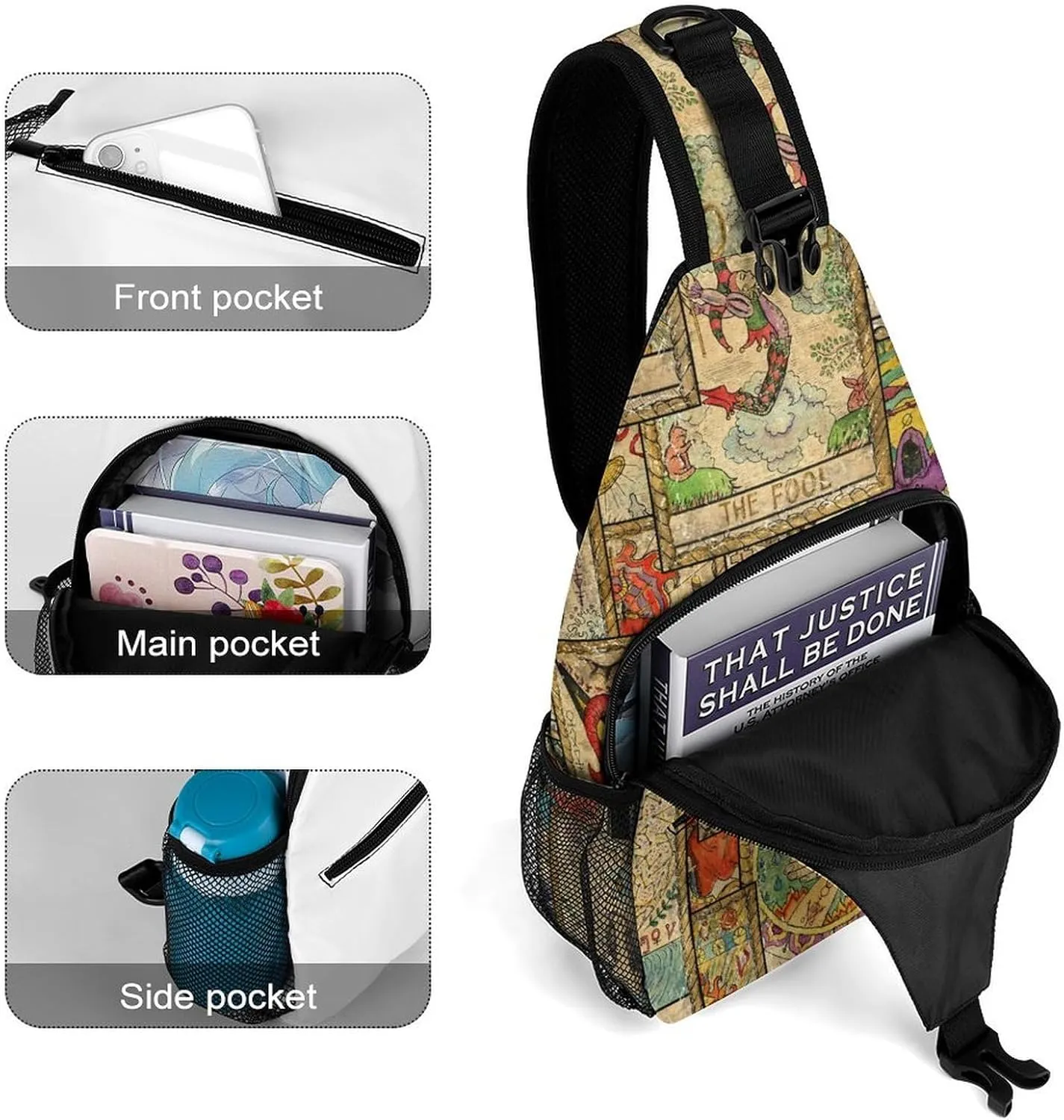 Color Skull Versatile And Convenient Multipurpose Crossbody Bag - Perfect for Travel And Hiking