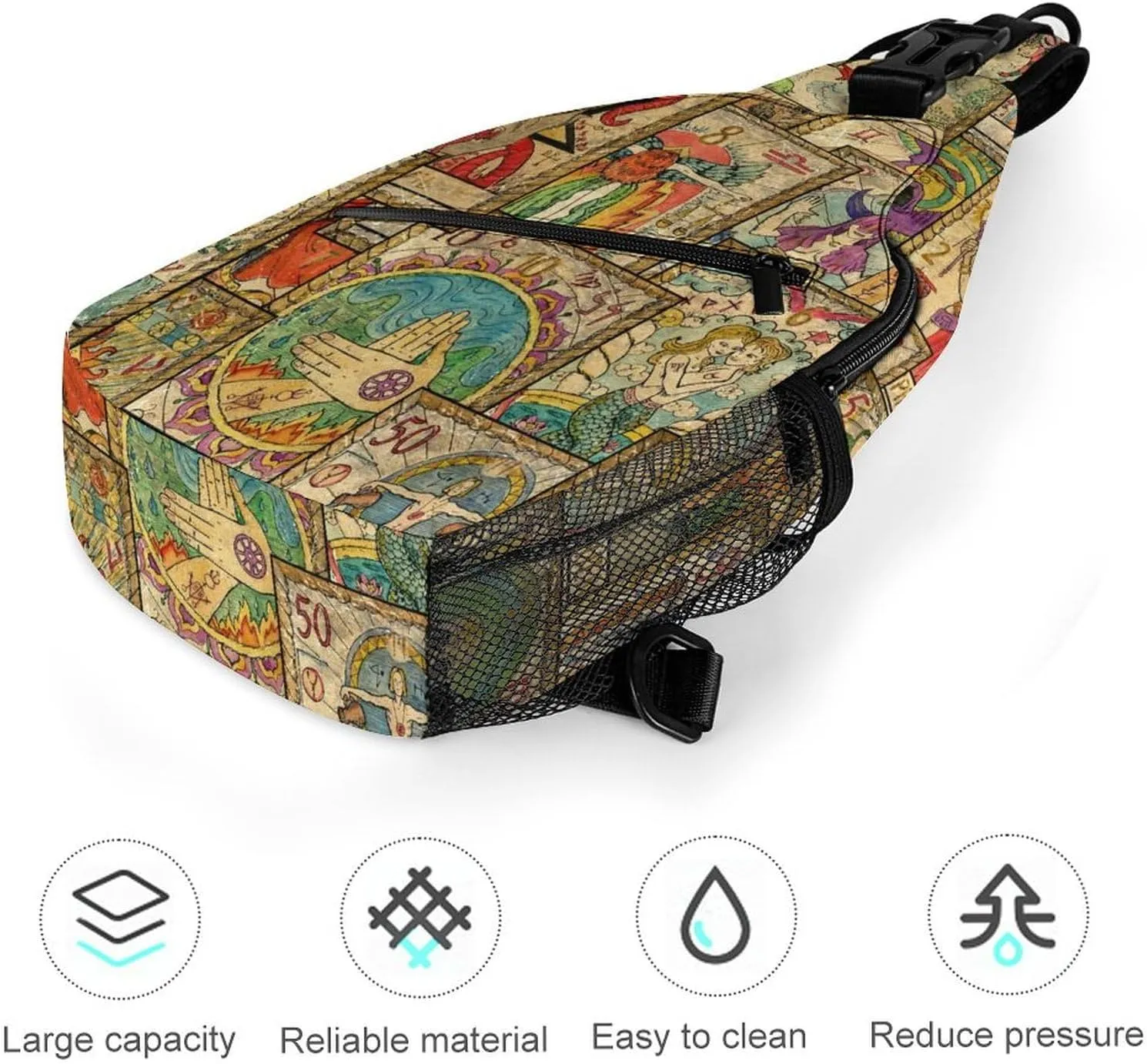 Color Skull Versatile And Convenient Multipurpose Crossbody Bag - Perfect for Travel And Hiking