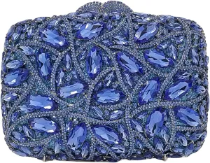 Colorful Crystal Clutch Box Handbag Women Sparkling Evening Bags for Wedding Party Prom Purse