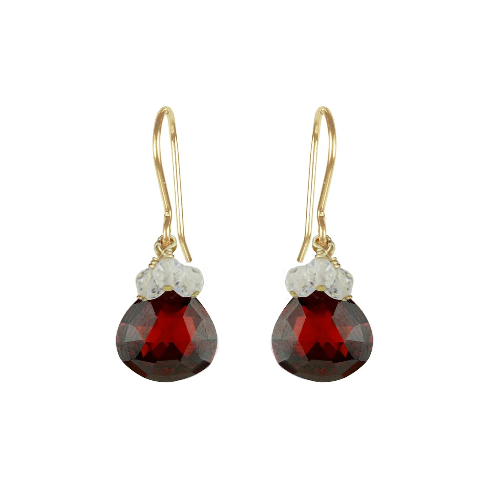 Coloured Zircon & Cluster Earrings