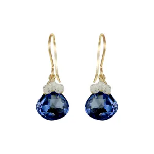Coloured Zircon & Cluster Earrings