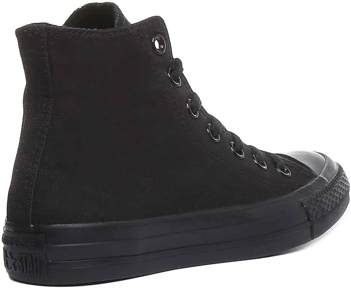 Converse All Star Hi Canvas Black Mono Trainers