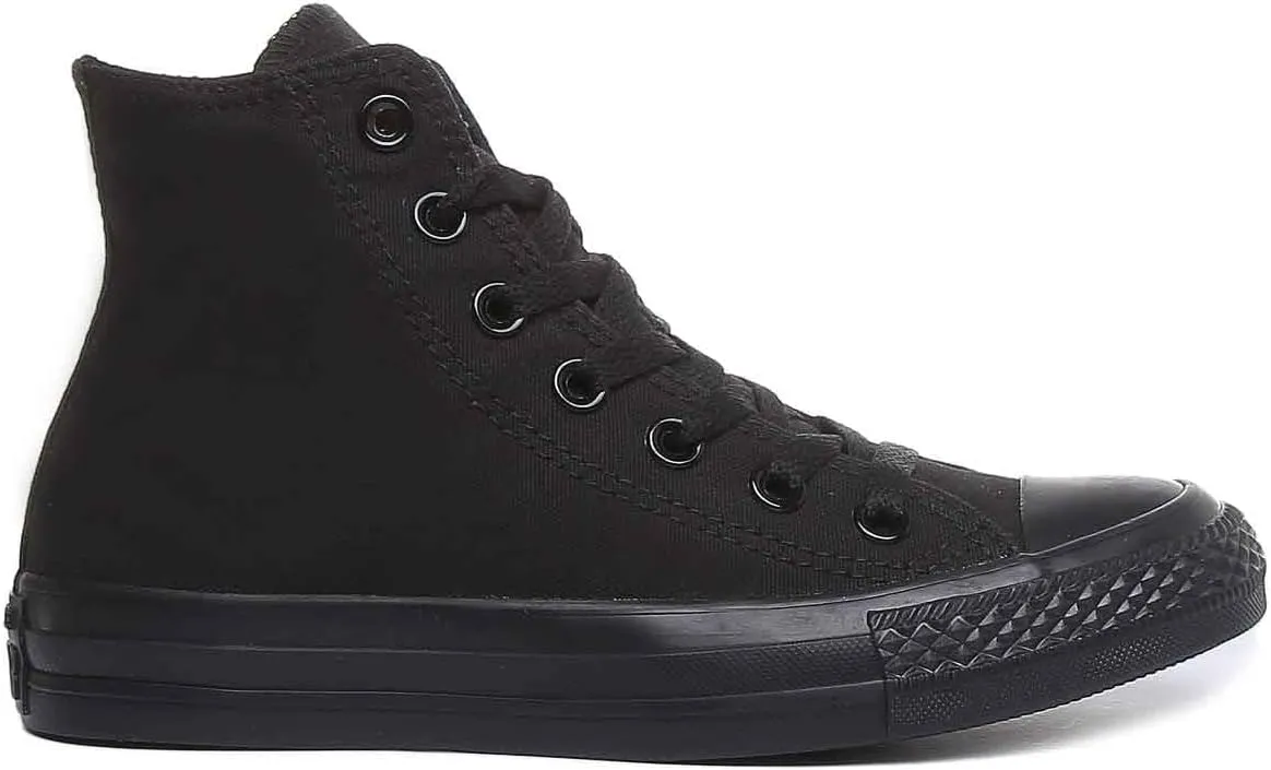 Converse All Star Hi Canvas Black Mono Trainers