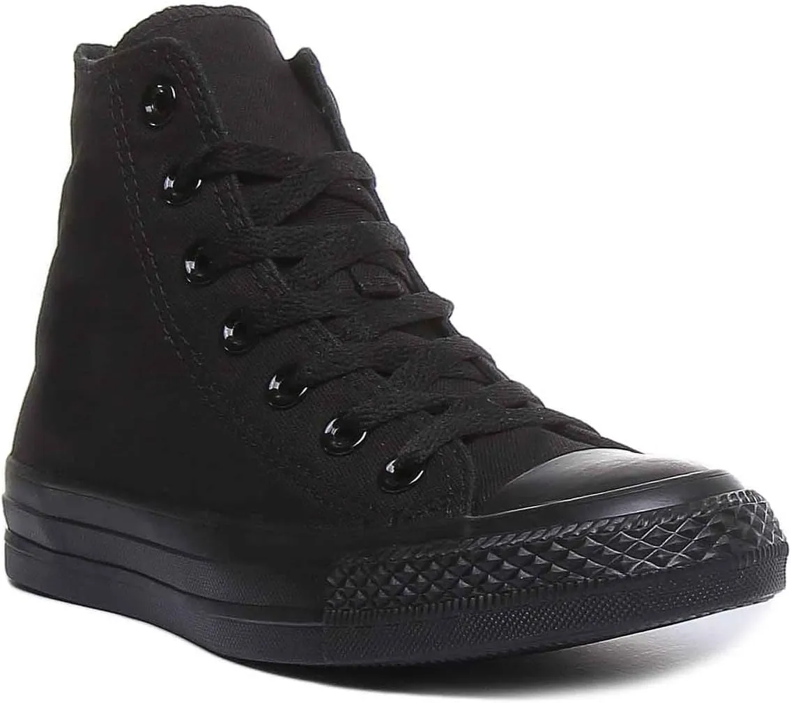 Converse All Star Hi Canvas Black Mono Trainers