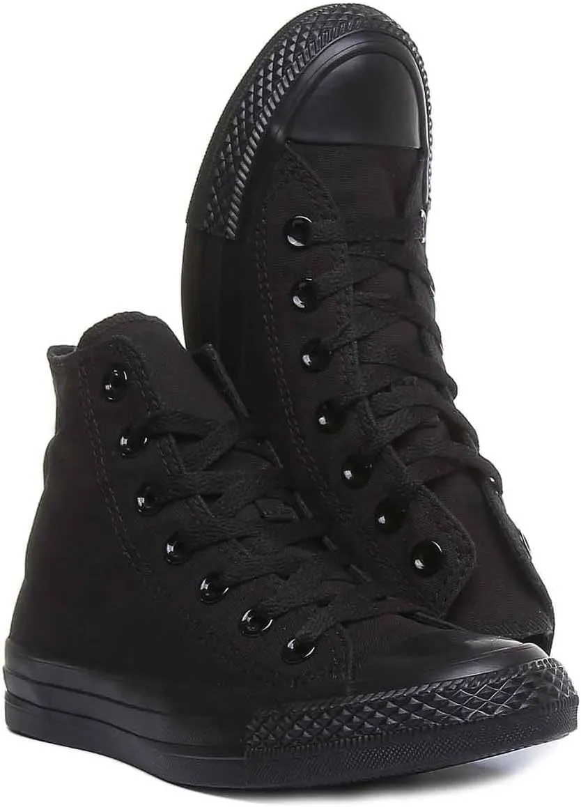 Converse All Star Hi Canvas Black Mono Trainers