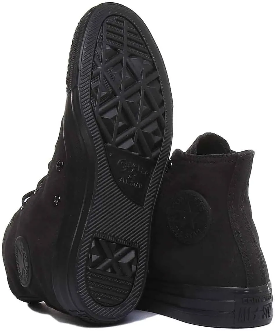 Converse All Star Hi Canvas Black Mono Trainers