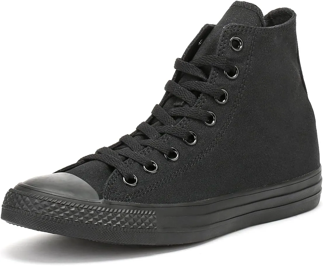 Converse All Star Hi Canvas Black Mono Trainers