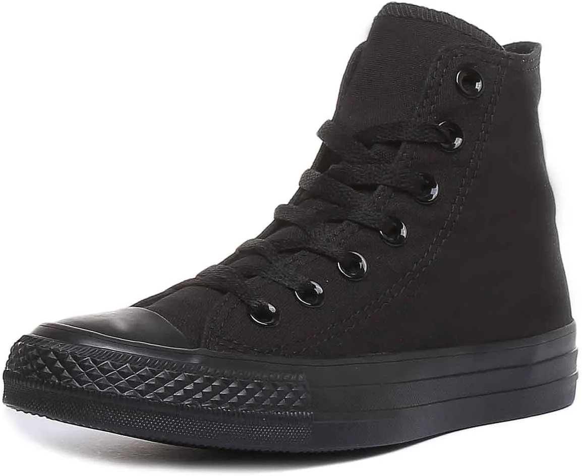 Converse All Star Hi Canvas Black Mono Trainers