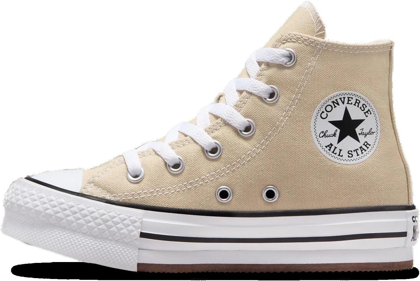 Converse Chuck Taylor All Star EVA Lift Hi - Girls' Preschool (A06345F, White/Tan)