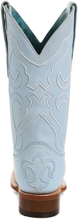 CORRAL LADIE'S BABY BLUE EMBROIDERY SQ. TOE, LEATHER SOLE, COWHIDE LEATHER, WESTERN BOOT, Z5259