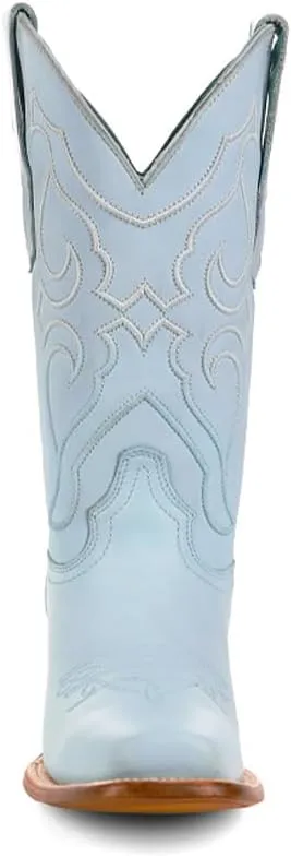 CORRAL LADIE'S BABY BLUE EMBROIDERY SQ. TOE, LEATHER SOLE, COWHIDE LEATHER, WESTERN BOOT, Z5259