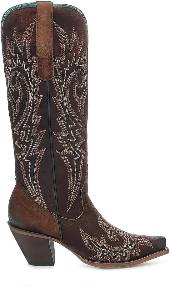 CORRAL LADIE'S BROWN EMBROIDERY, LEATHER SOLE, COWHIDE LEATHER, WESTERN BOOT, Z5370