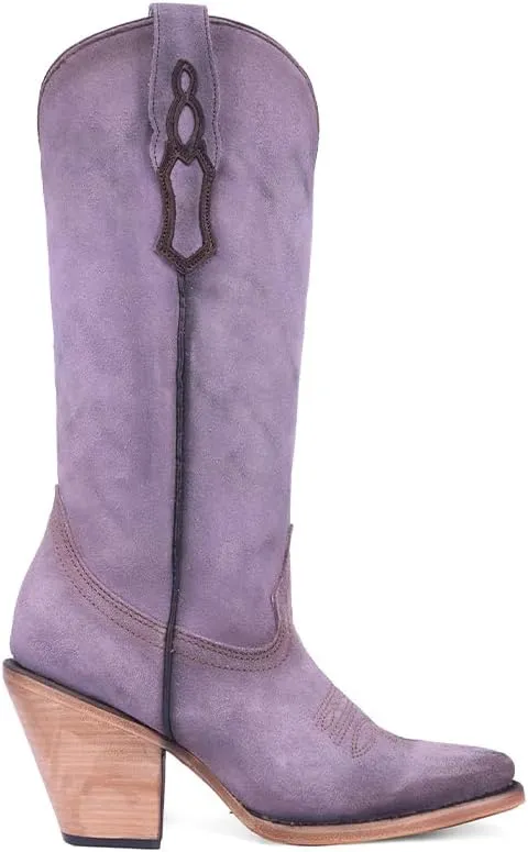 CORRAL LADIE'S LILAC EMBROIDERY POINTED TOE, CORRAL LARGE 52.0 X 32.0 X 11.5 SOLE,COWHIDE LEATHER, URBAN BOOT, Z5204