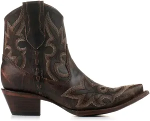 Corral Western Embroidery & Zipper Ankle Boot