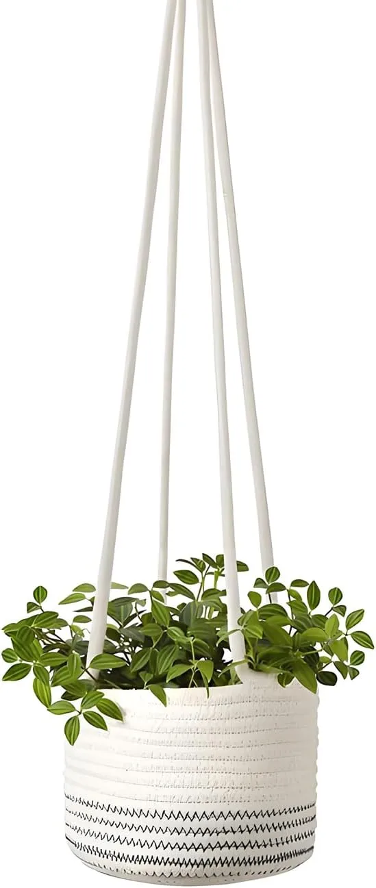 Cotton Weaving Hanging Planter for Indoor Plants,Gardening Accessories, Flower Pot Holder, Plant Hangers Indoor Flower Pots Holder Stand for Boho Home Décor