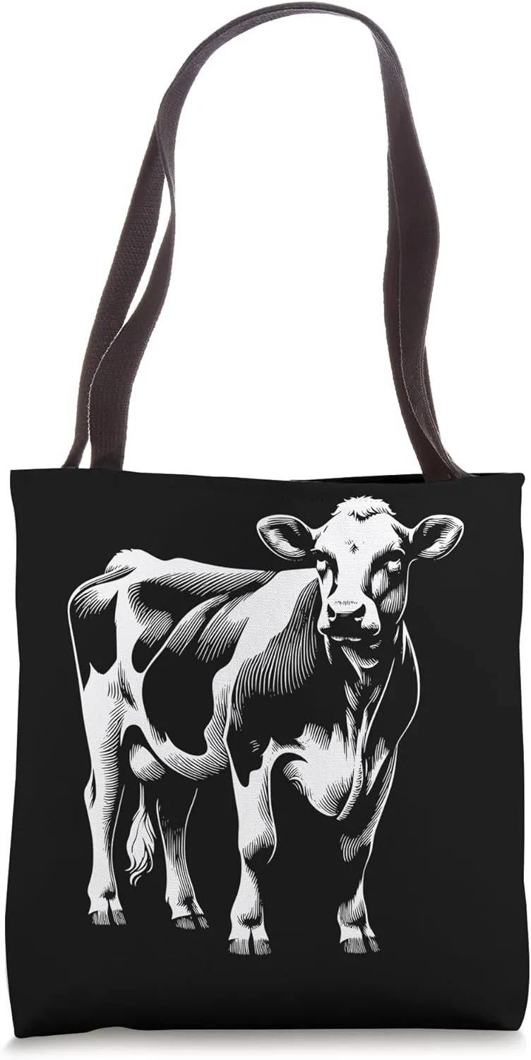 Cow Farmer Breeder - Monochromatic Red Poll Cattle Tote Bag