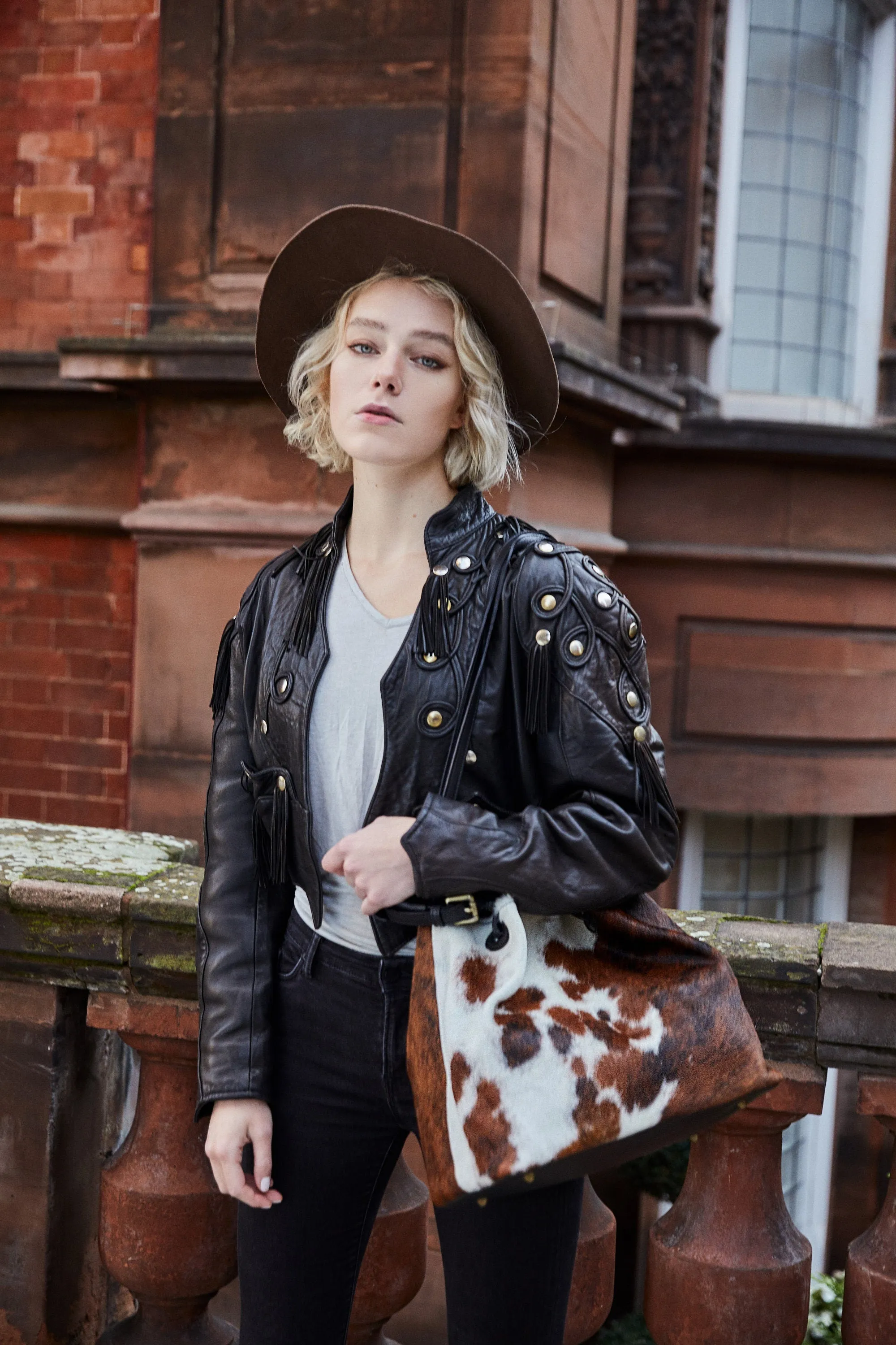 Cowhide Tote Bag