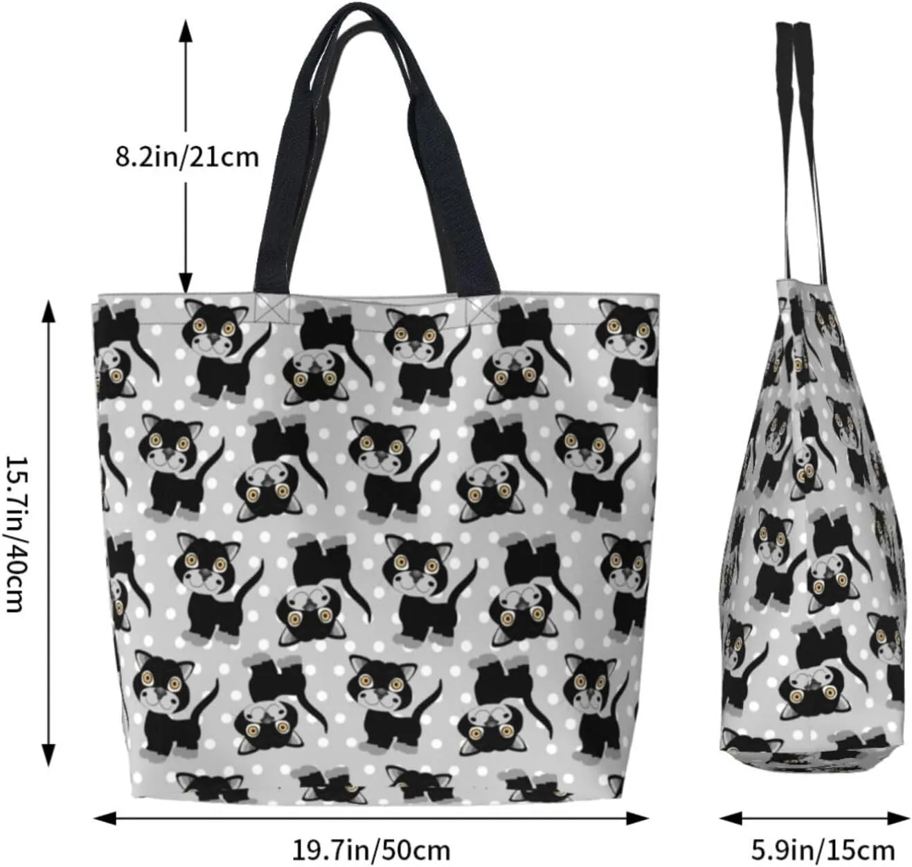 cracked print Reusable Grocery bags Big Capacity Shopping Bag Canvas Shoulder Tote Handbag for Women Girls