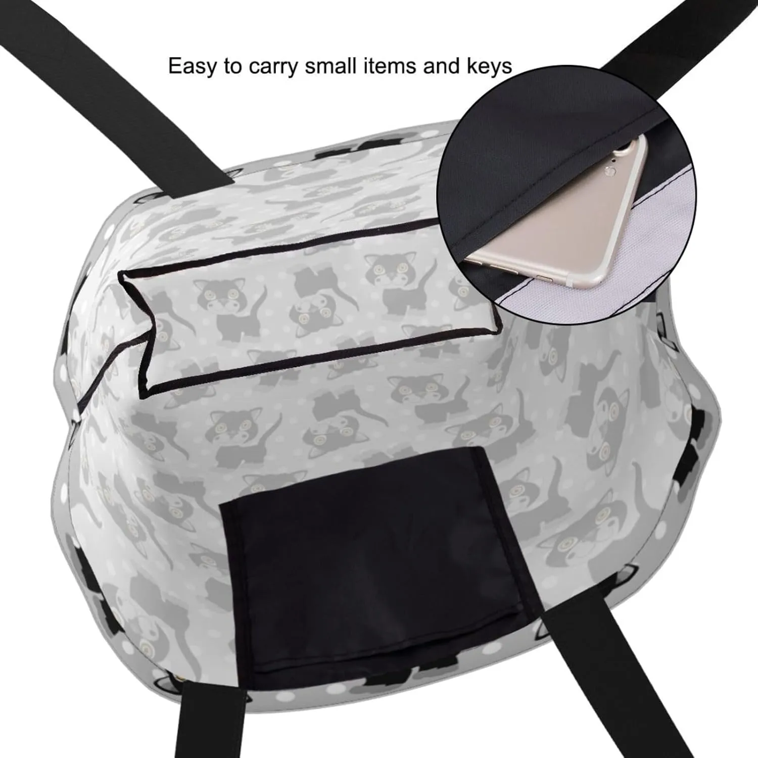 cracked print Reusable Grocery bags Big Capacity Shopping Bag Canvas Shoulder Tote Handbag for Women Girls