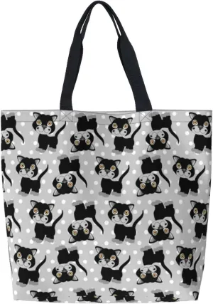 cracked print Reusable Grocery bags Big Capacity Shopping Bag Canvas Shoulder Tote Handbag for Women Girls