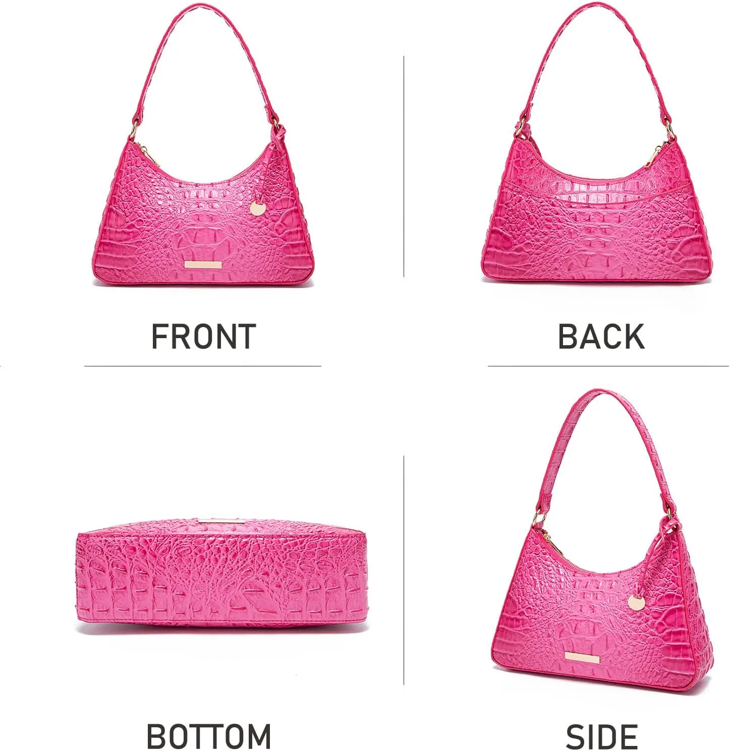 crocodile-embossed Hobo Purse for Women Large Shoulder Purses and Handbags Tote Bags