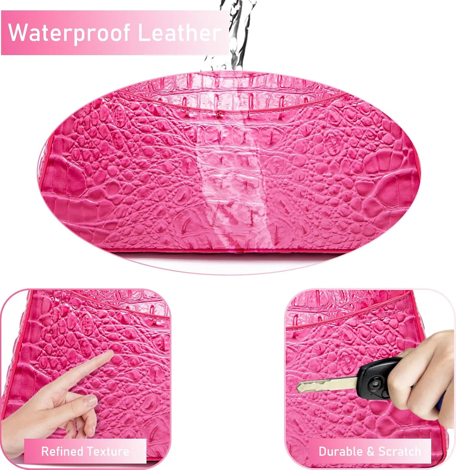 crocodile-embossed Hobo Purse for Women Large Shoulder Purses and Handbags Tote Bags