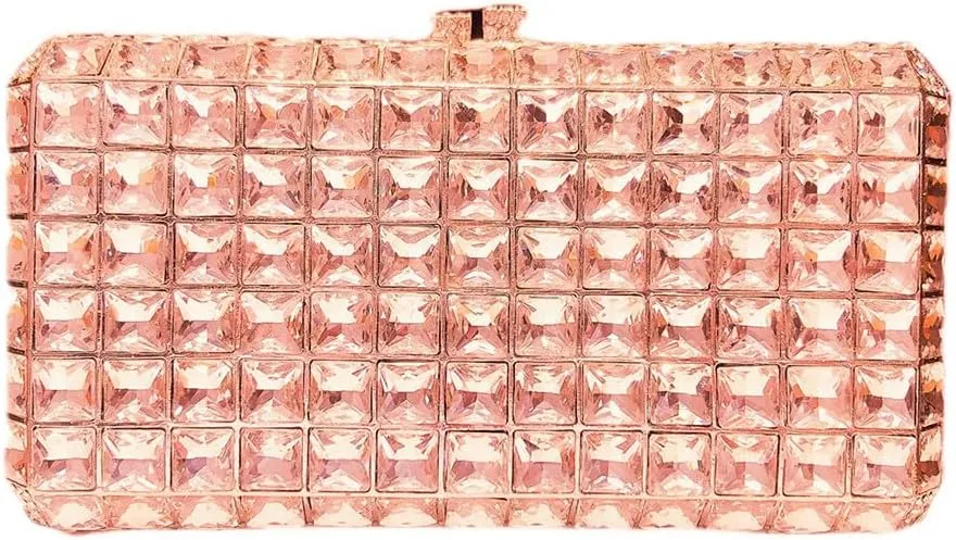 Crystal Diamonds Purse Shoulder Bag Wedding Clutch Purses for Women Bride Clutch Rhinestone Clutch Purse Mosaic Champagne