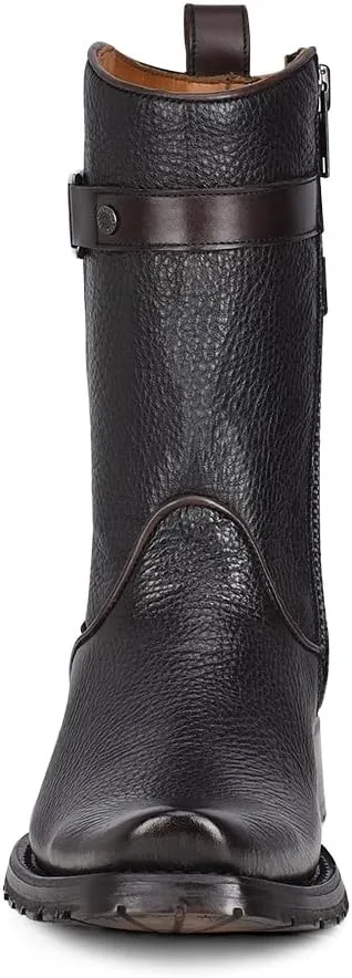 Cuadra Men's Boot in Bovine Leather Black with Zipper, 1J2JRS